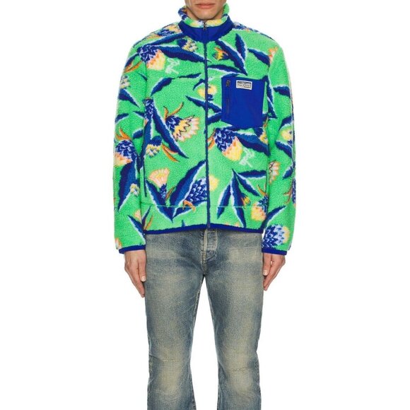 Polo Ralph Lauren Hi Pile Zip Sweater in Bonheur Floral & Jadite - Picture 1 of 5